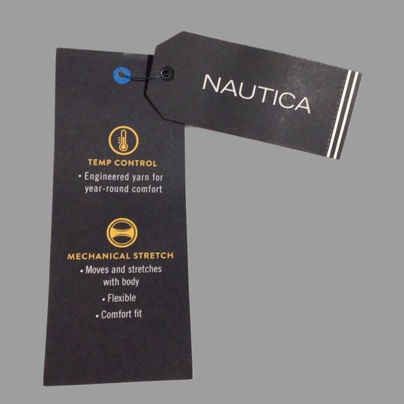 NWT NAUTICA Navtech Quarter-Zip Sweater, Deep Anchor Heather, Size Large - Picture 9 of 9